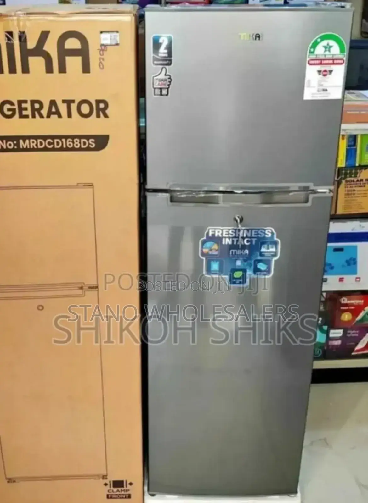 168litres Mika Double Door Refrigerator