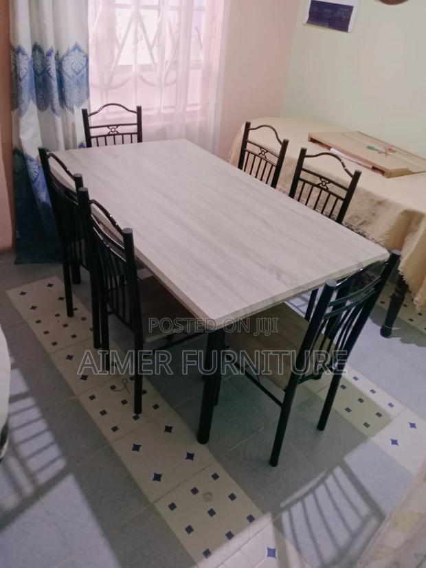 Beige 6- Seater Dining Table