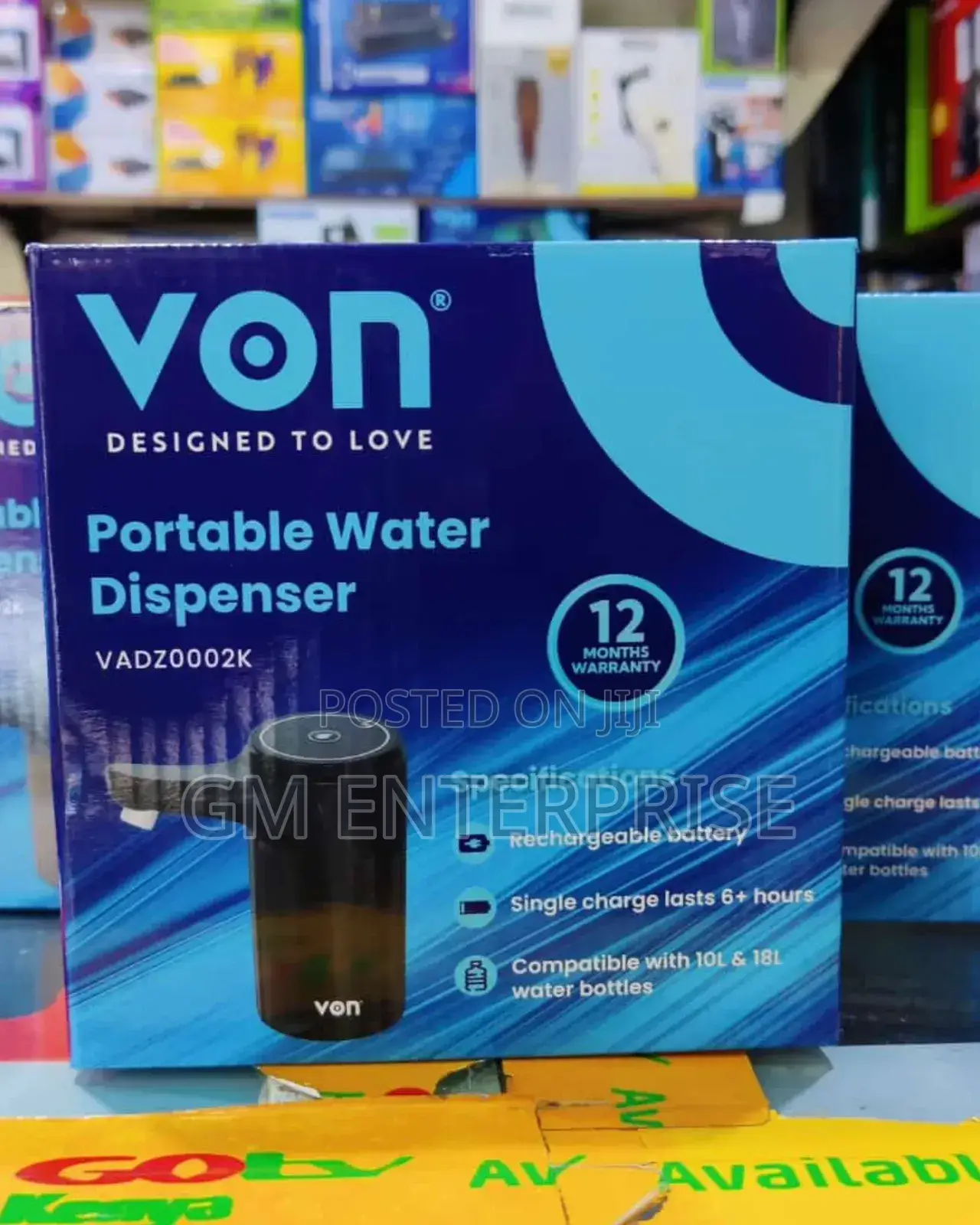 Von Rechargeable Water Dispenser