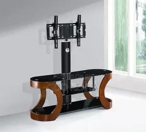 Home Tv Stand; Glass Tv Display Stand With Storage and Mount
