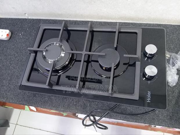 Haier Glass Inbuilt 2 Burner With Wok Hob Cooker