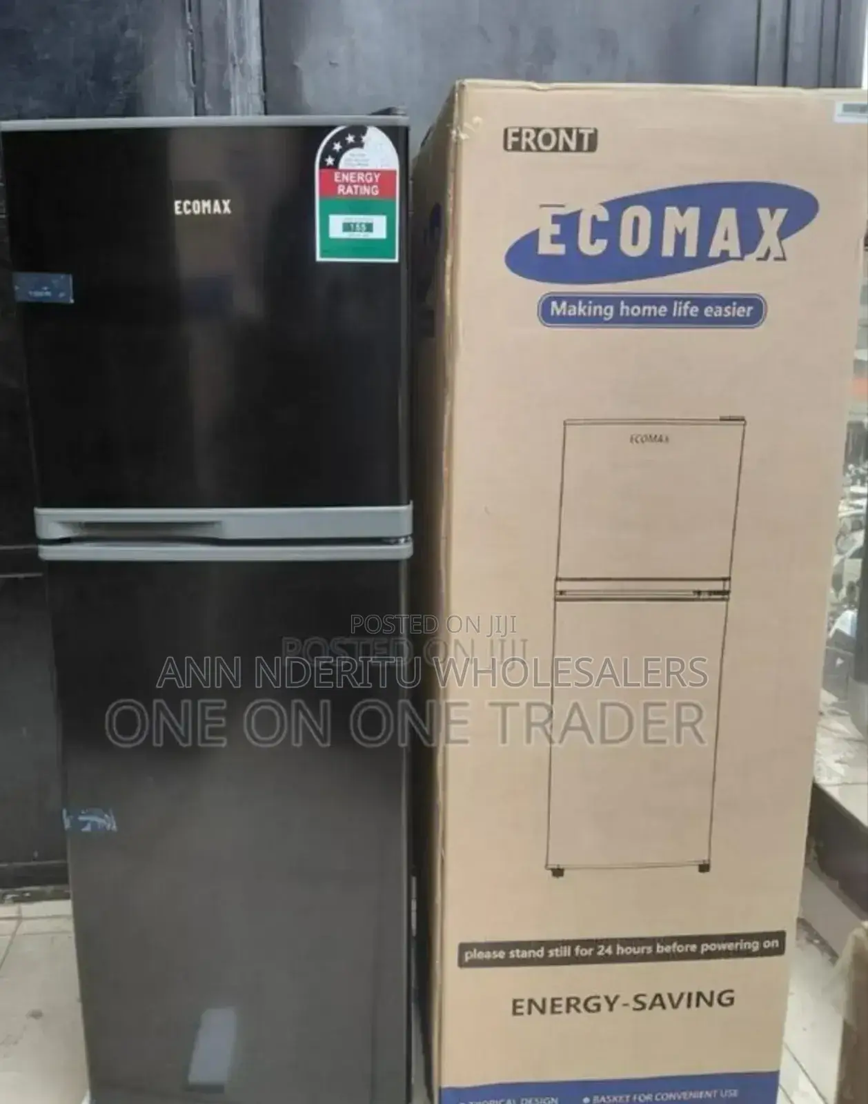 Ecomax Black 138litres Fridge
