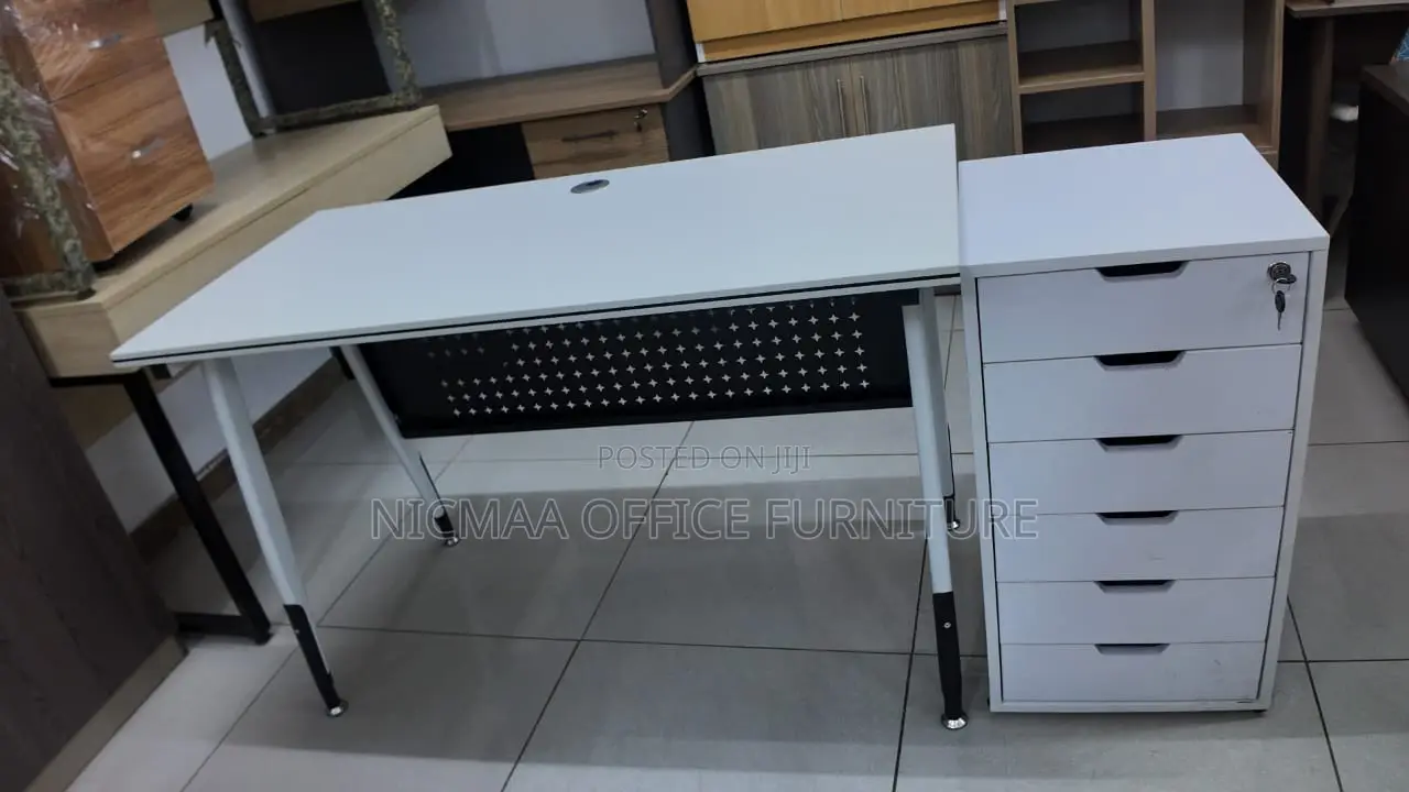 Minimalist White Desk