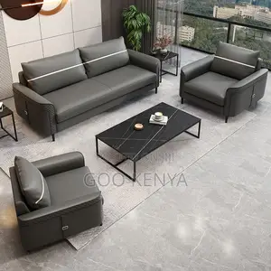 Home/Office Sofa; Modern 5-Seater Leather Sofa for Living Room/Office