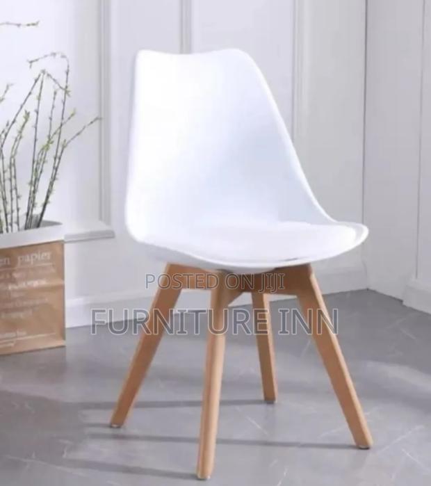 White Eames Padded Dining Chair