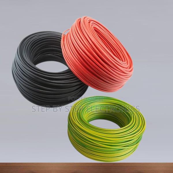 Durable 1.5mm Single Core Wiring Cable-Green/Yellow/Red / Black