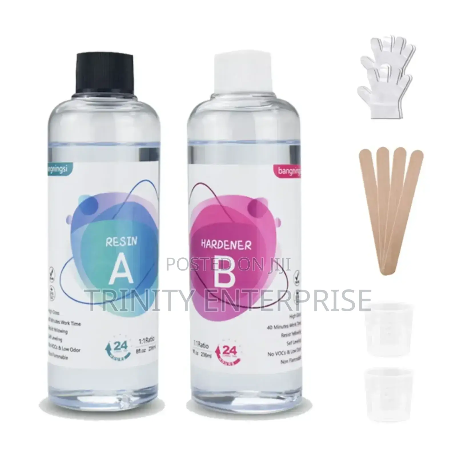 Diy Epoxy Resin Adhesive Clear Crystal Epoxy Resin Kit 500g 1:1