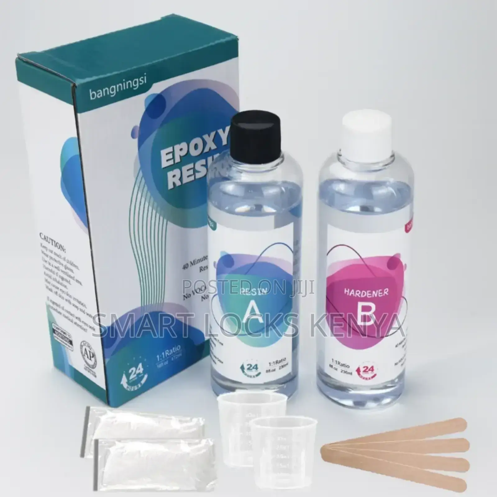 Epoxy Resin Kit Uv Resistant Coating 500g 1:1