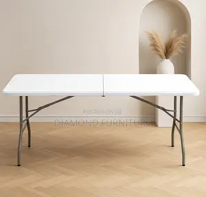 Office Furniture; Durable Foldable Plastic- Table for Indoor Outdoor