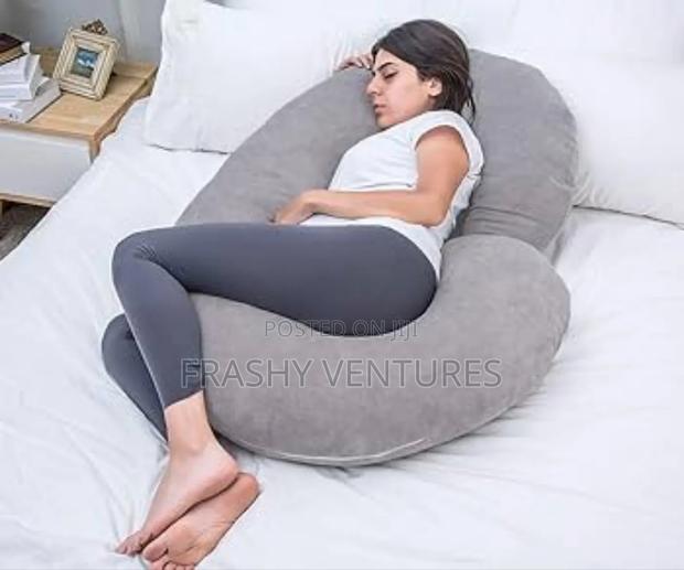 C Shaped Velvet Pregnancy Birthing Pillow - main view