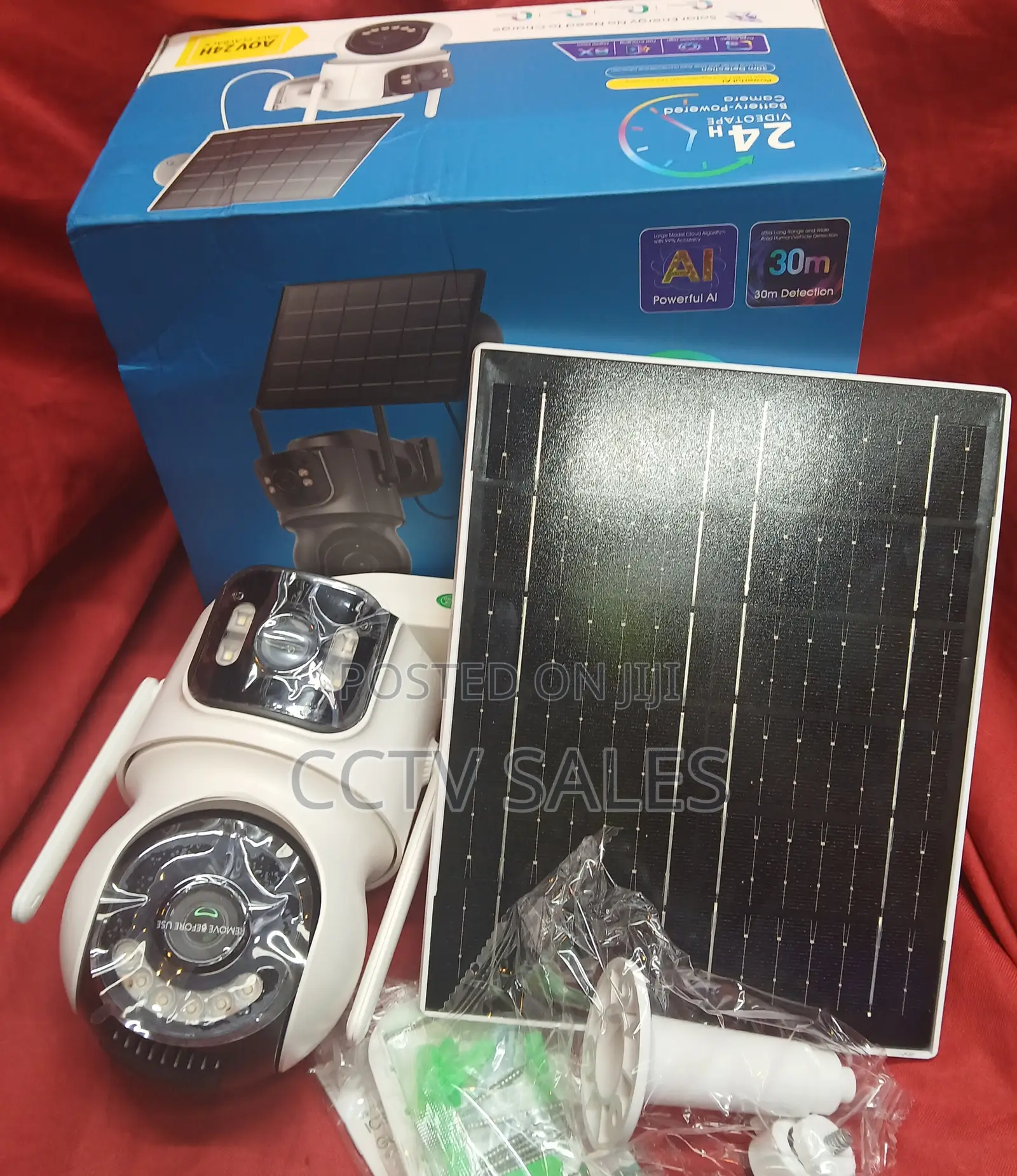 Universal Rotation 4g Dual Lens Icsee Solar Audio CCTV PTZ Camera