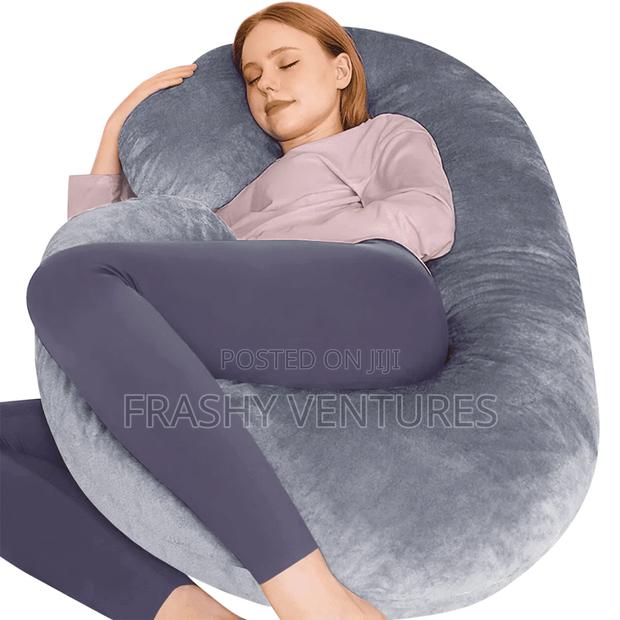 C Shaped Velvet Pregnancy Pillow - main view
