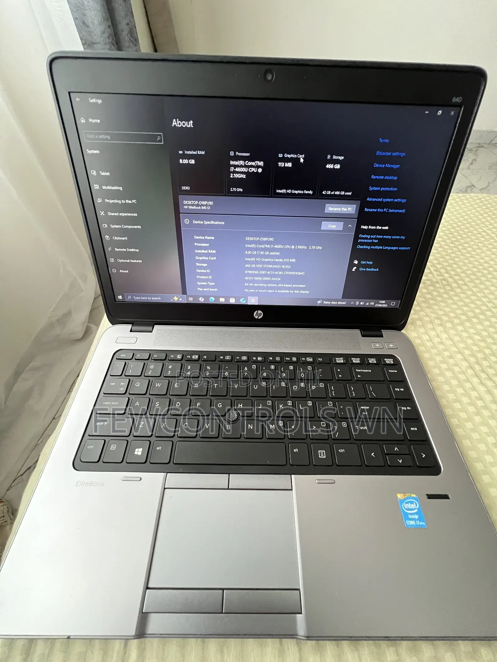 Laptop HP EliteBook 840 G1 8GB Intel Core I7 HDD 500GB