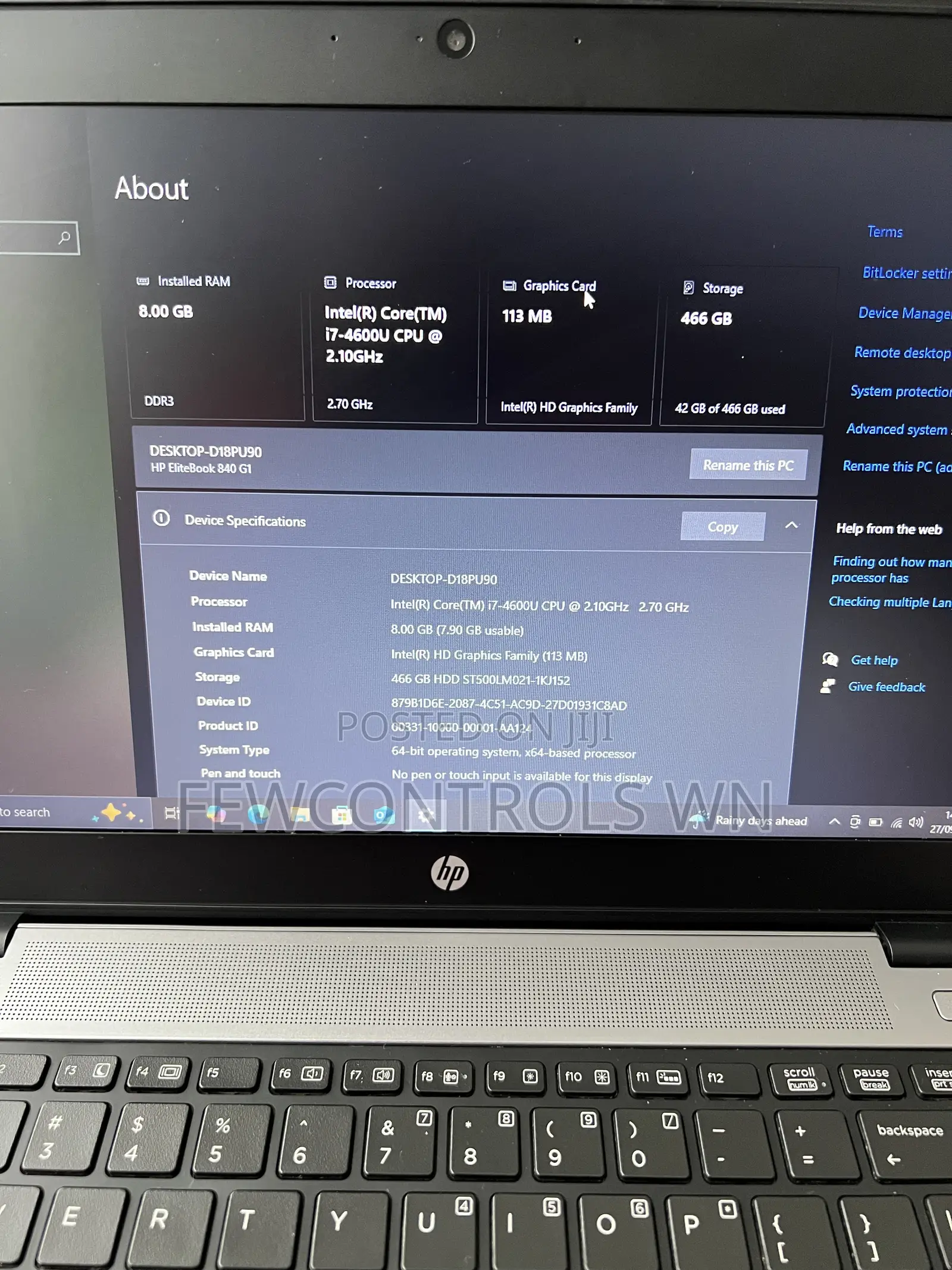 Laptop HP EliteBook 840 G1 8GB Intel Core I7 HDD 500GB