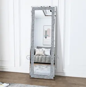 Home Standing Mirror;Tall Full-Body Dressing Mirror With Wood Frame