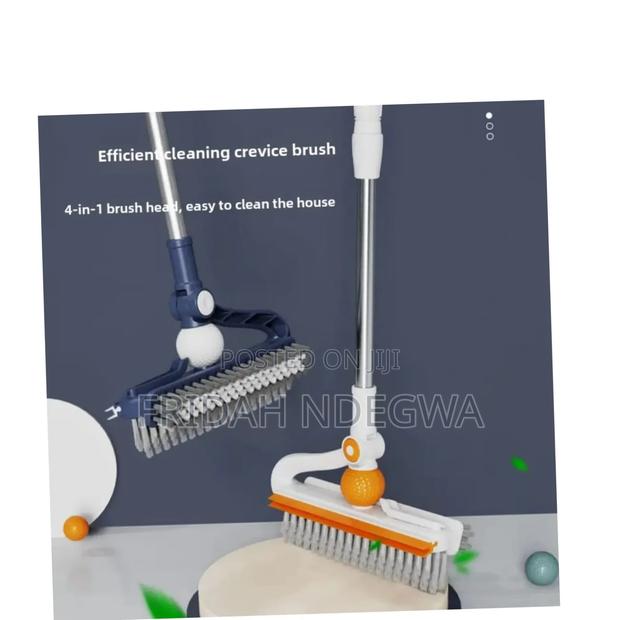 *3-in-1 Floor Scrubbing v- Shaped Brush, Broom Squeegee - main view
