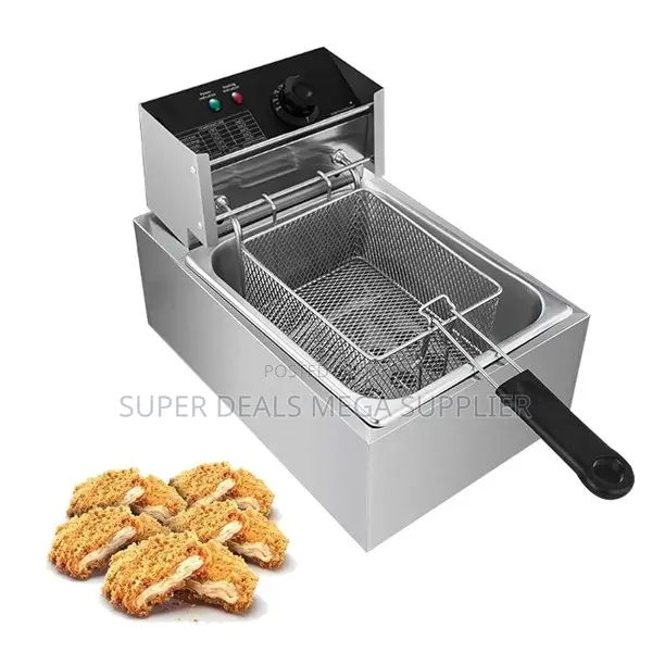 6 Litres Electric Fryer Single Tank Deep Fryer for Home or Café Use