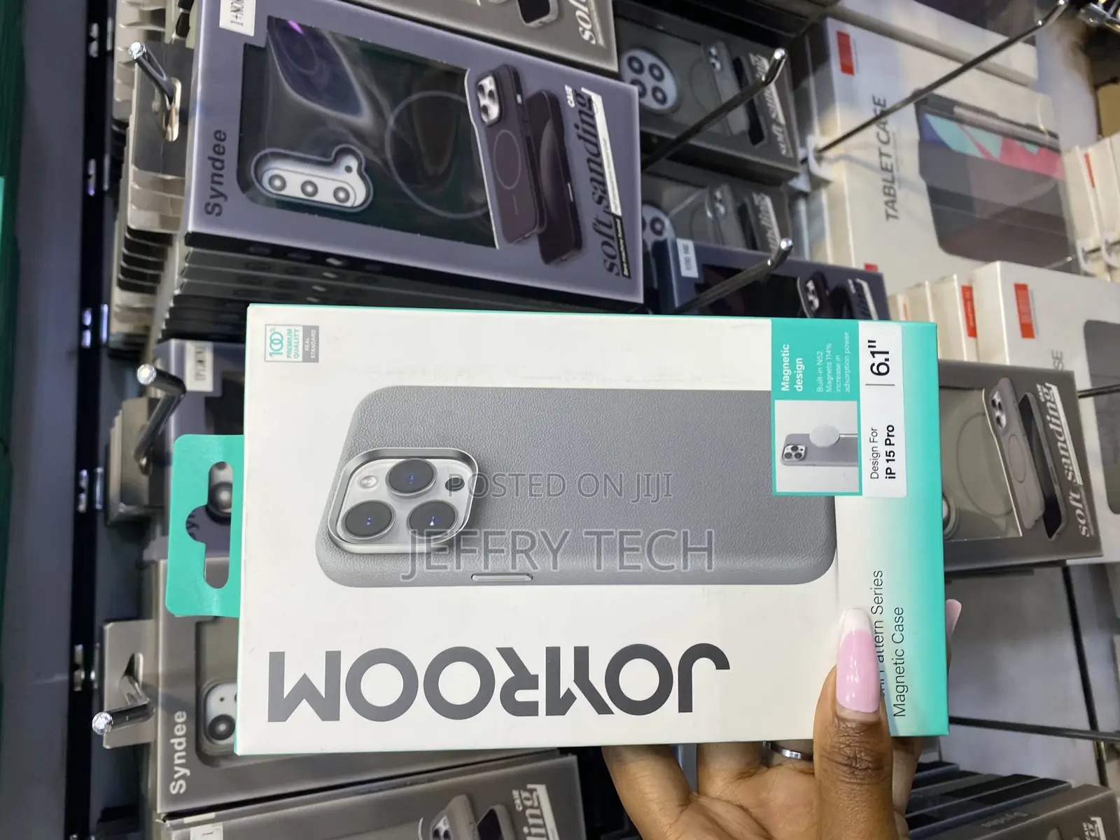 Miniger Joyroom Leather Case Cover for iPhone 15 Pro