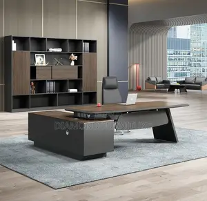 Office Furniture; {160cm} Executive L-Shaped Wooden {Office Work Desk}