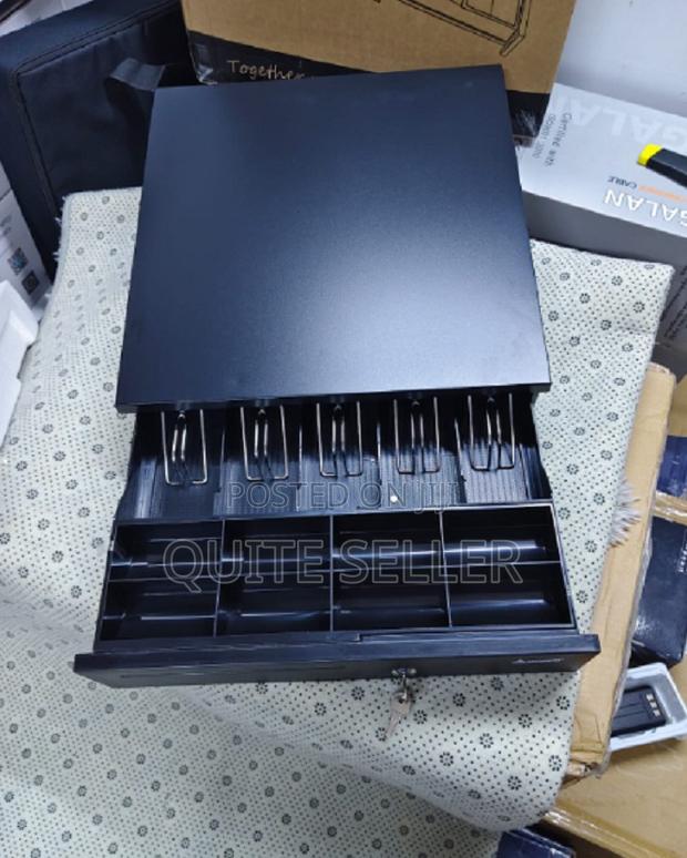 Automatic Metal 5 Trays Cash Box Cash Drawer High-Quality Abs Material