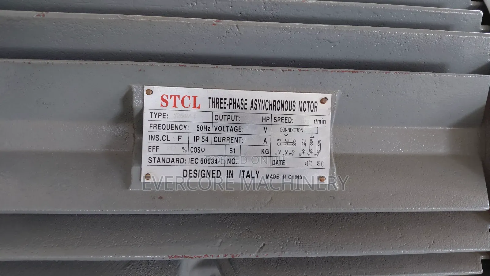 STCL Italy 50hp Lowspeed Electric Motor Three Phase.