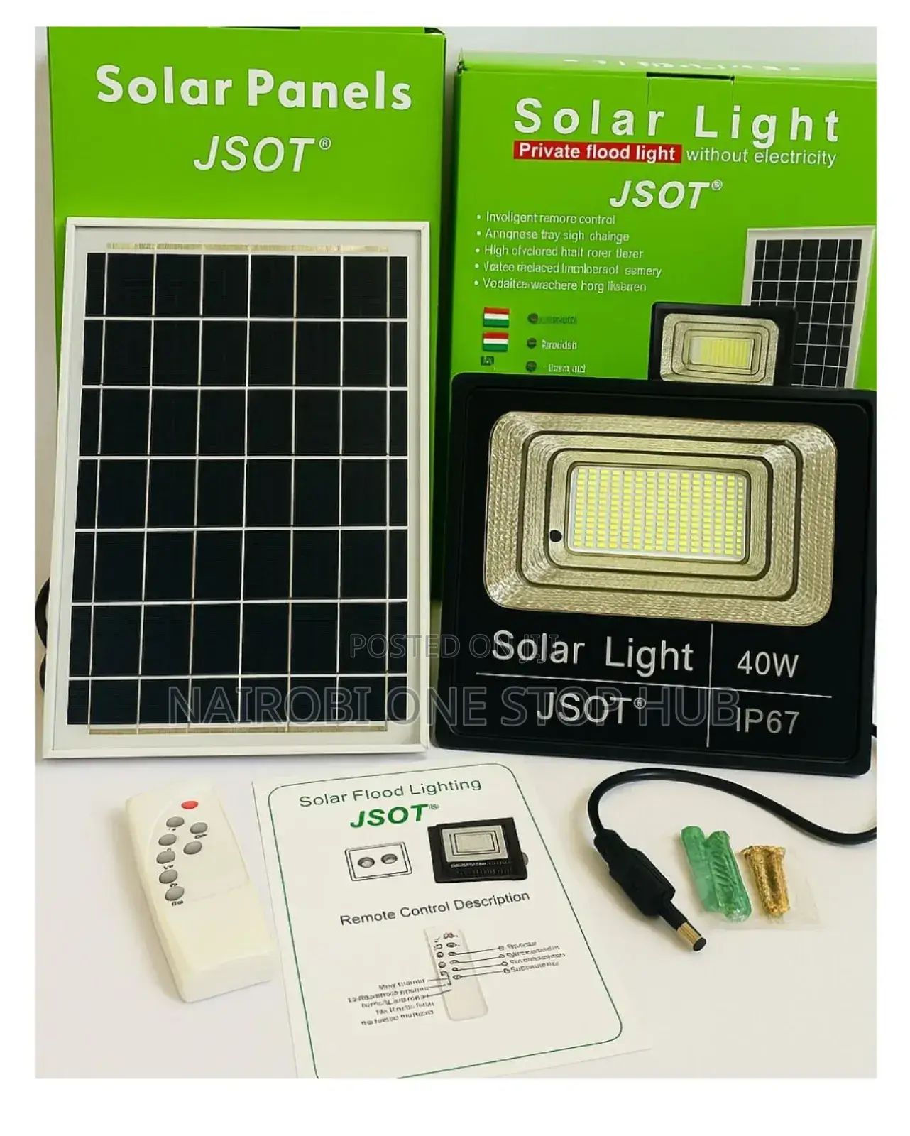 Jsot 40 Watts Solar Floodlight