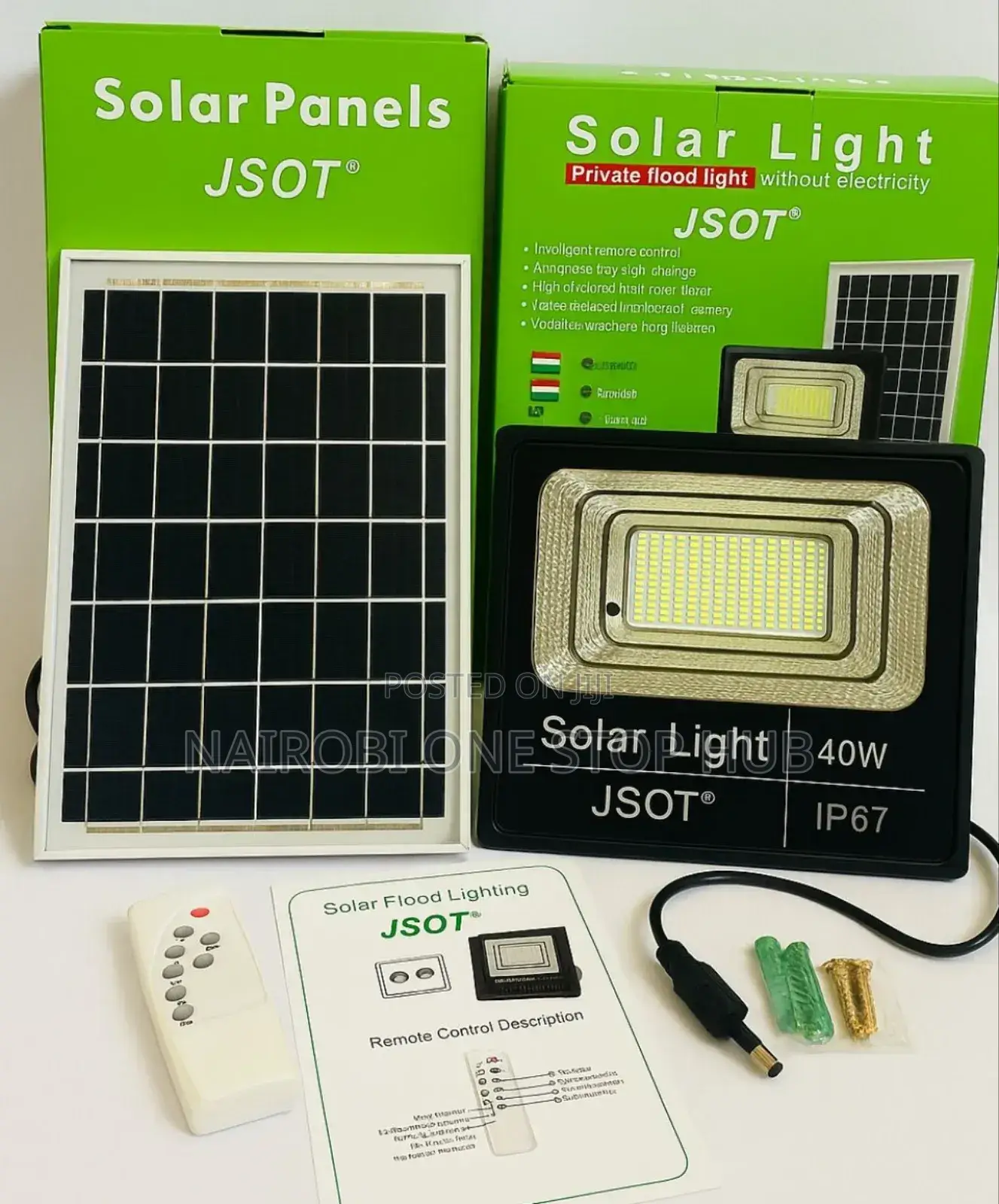 Jsot 40 Watts Solar Powered Floodlight
