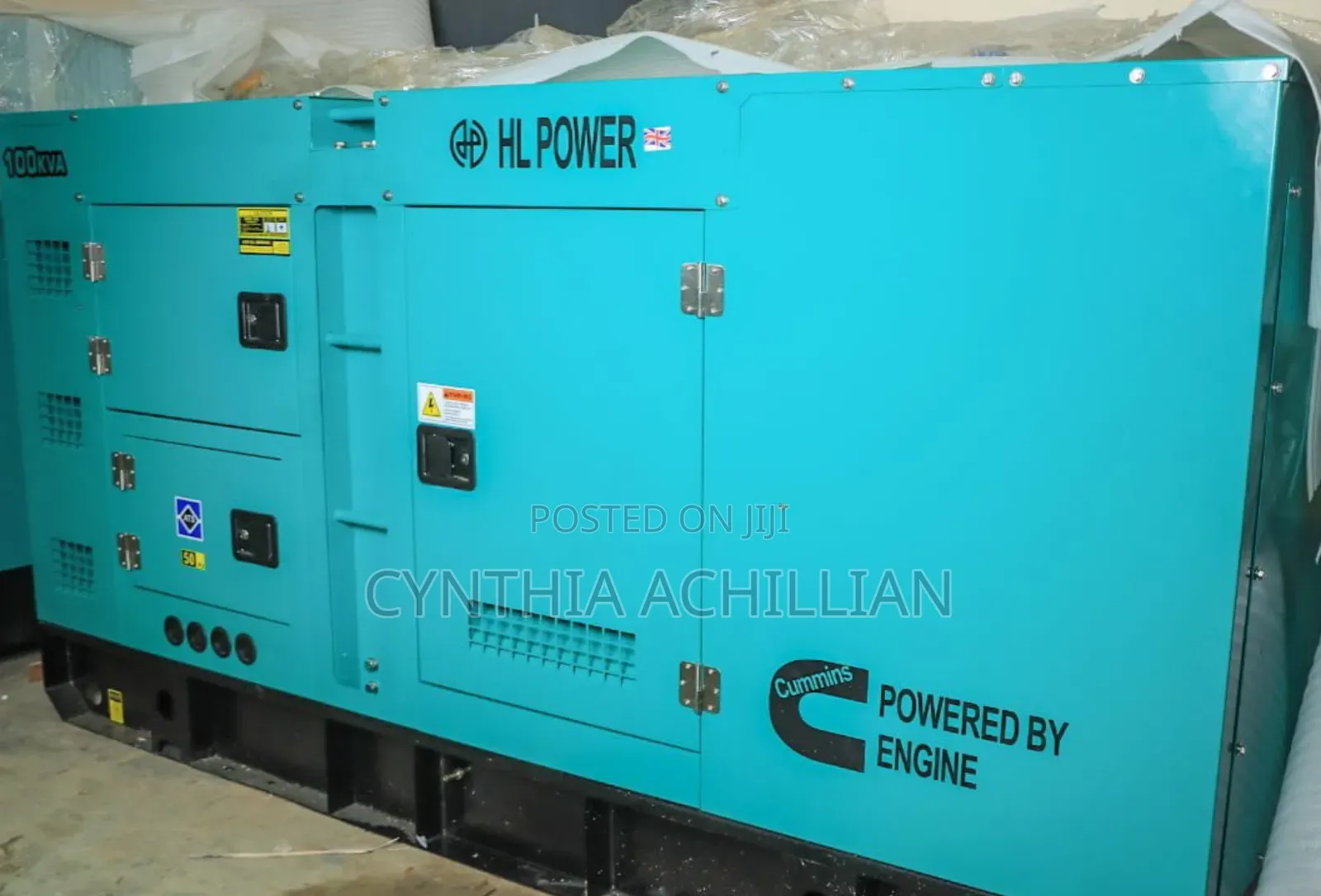 Hl Power 100 Kva Silent Diesel Generator (Cummins Powered Engine)
