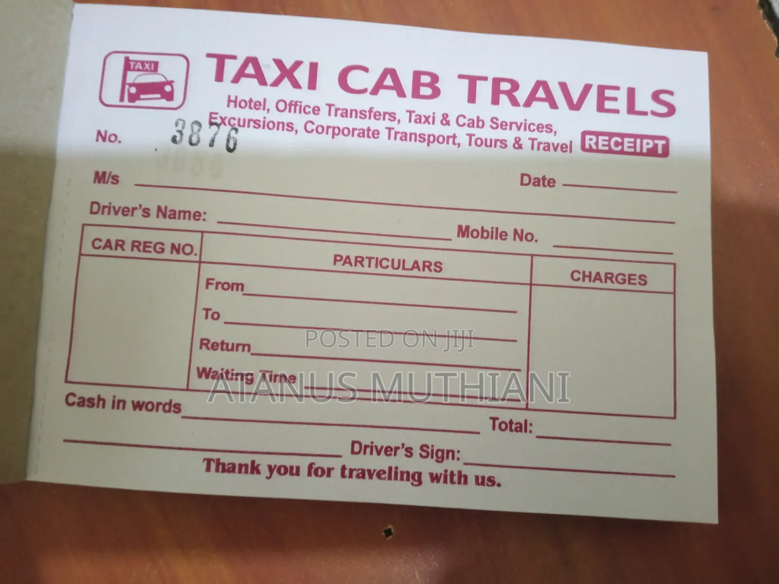 Ready Taxi Receipt Book