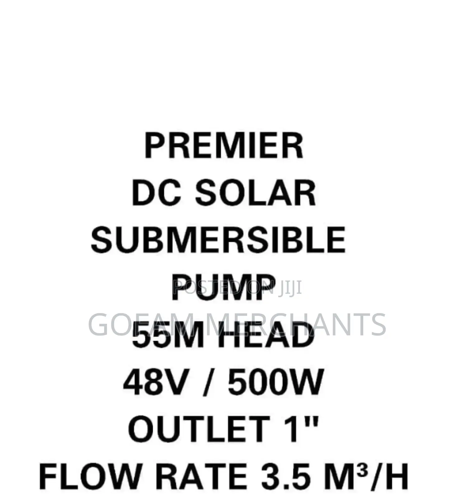 50m Head Dc Solar Submersible Pump