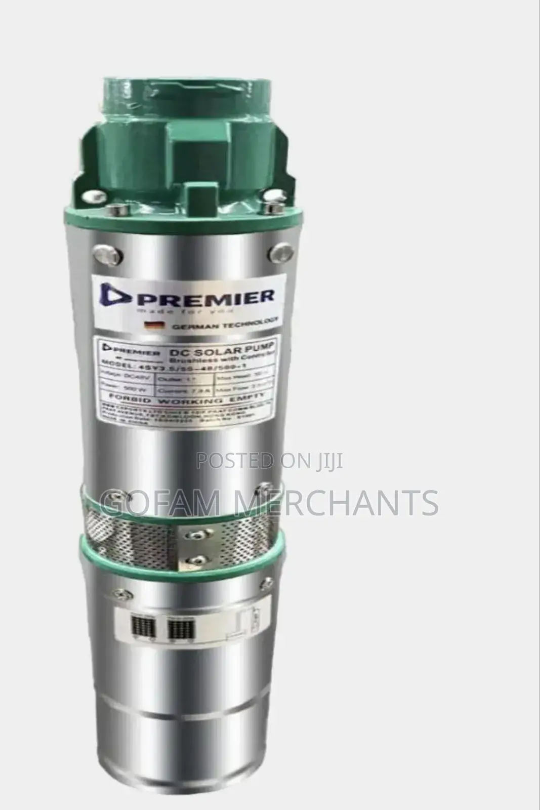 50m Head Dc Solar Submersible Pump