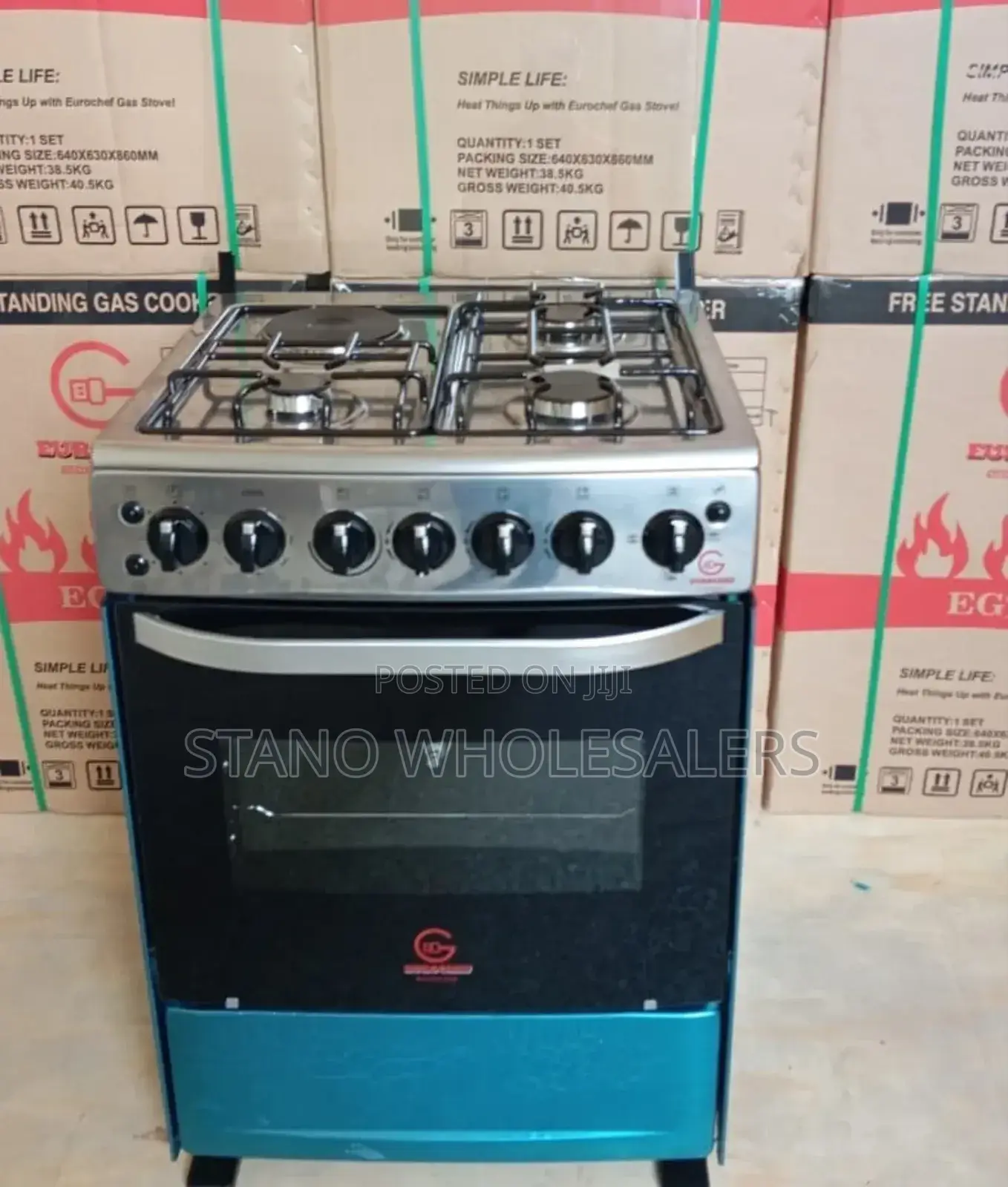 Eurochef Cooker 60 by 65 Standing Cooker