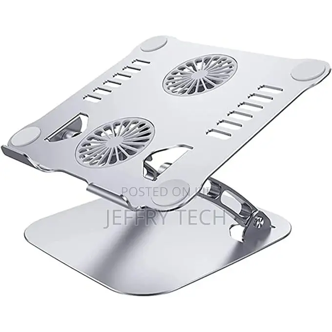 Laptop Stand With Dual Cooling Fan V4.0 - Silver