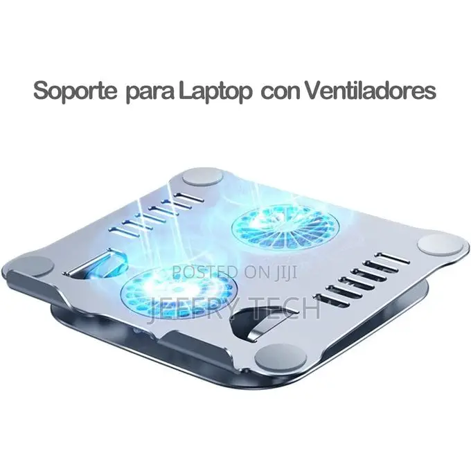 Laptop Stand With Dual Cooling Fan V4.0 - Silver