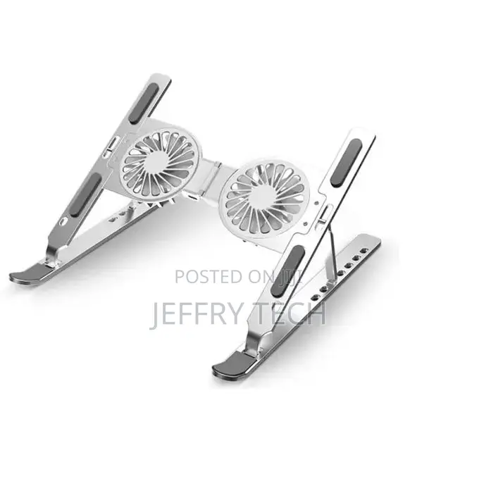 Laptop Stand With Dual Cooling Fan V4.0 - Silver