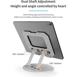 Foldable Aluminum Alloy Tablet and Laptop Desk Stand With Adjustable