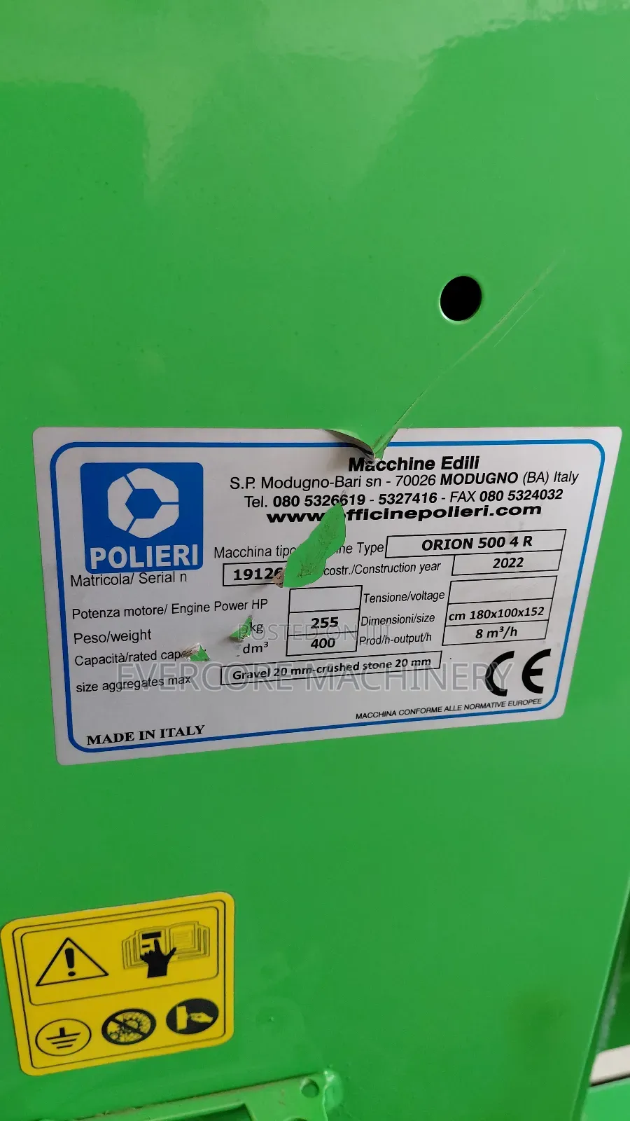 500l Diuseless Concrete Mixer Italy Technology.