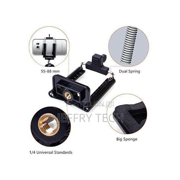 Adjustable Clip Tripod Mount Head for iPhone 12 Mini 11 Pro Max Xs Xr - thumbnail 3