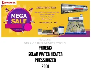 Phoenix Solar Water Heater Pressurized 200l