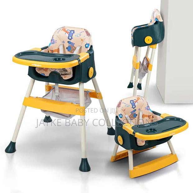 3-in-1 Adjustable Baby High Chair With Tray