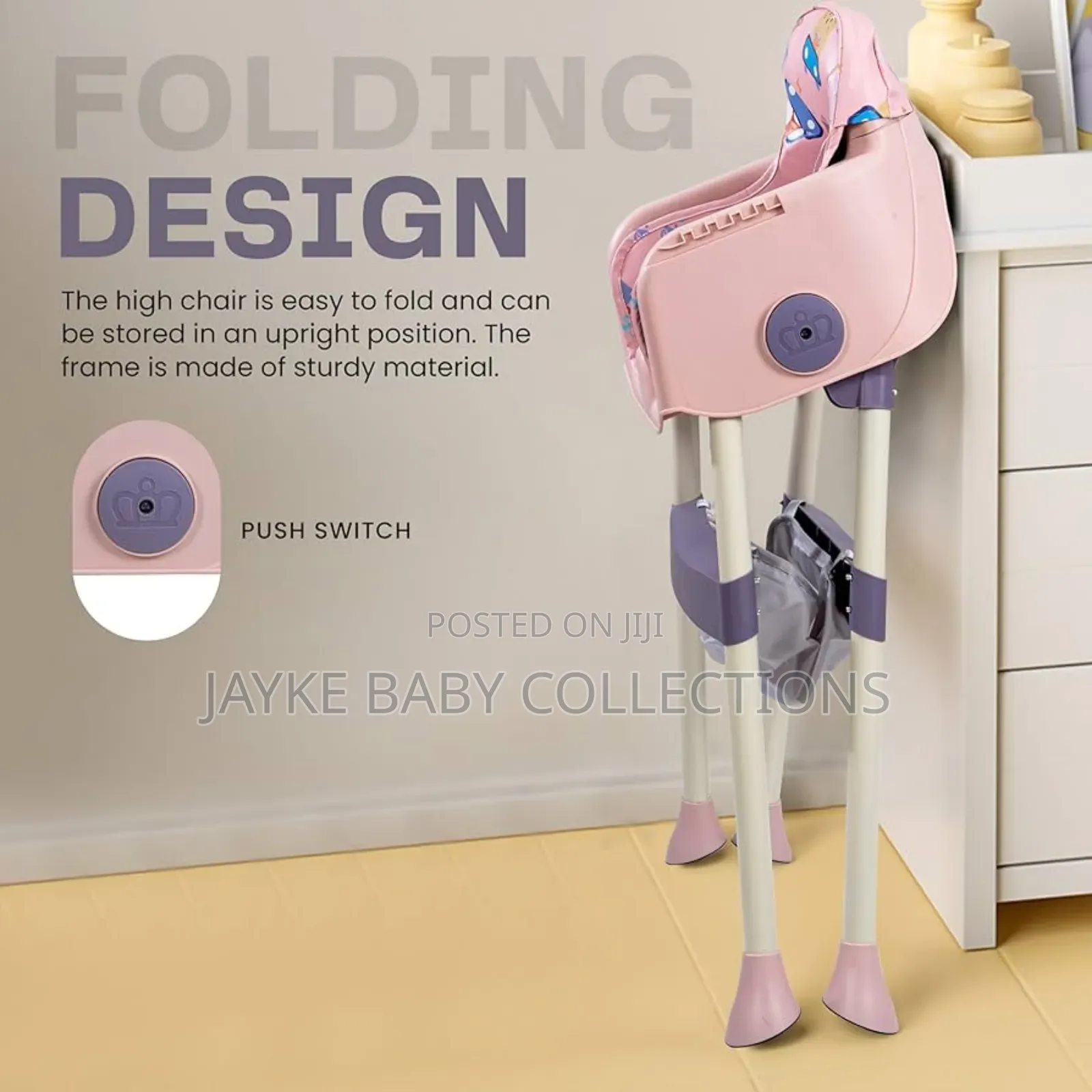 3-in-1 Adjustable Baby High Chair With Tray