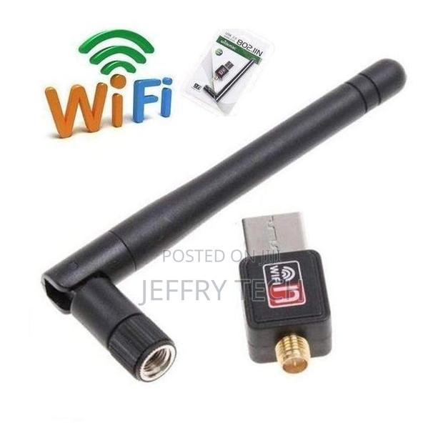 Black Usb Wireless Wifi Adapter 2.4ghz 300mbps - Black - main view
