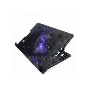 Notebook Laptop Cooling Pad With Stand - Black, Blue Light - thumbnail 2