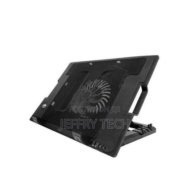 Notebook Laptop Cooling Pad With Stand - Black, Blue Light - thumbnail 3