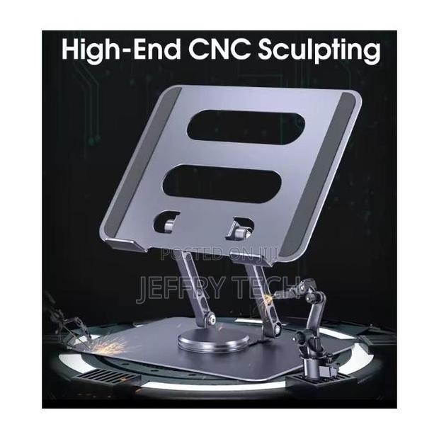 360 Rotate Foldable Notebook Stand Holder Aluminum Alloy Adjustable La - thumbnail 2