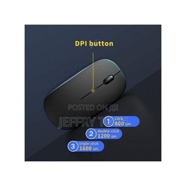 Wireless Rechargeable Mouse for Laptop 2.4g Slim Mice With Usb Receiv - thumbnail 2