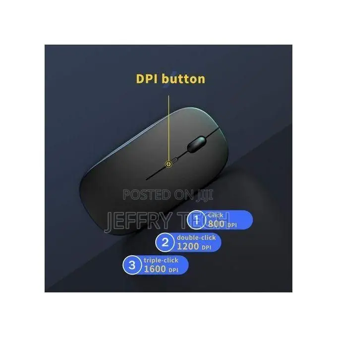 Wireless Rechargeable Mouse for Laptop 2.4g Slim Mice With Usb Receiv