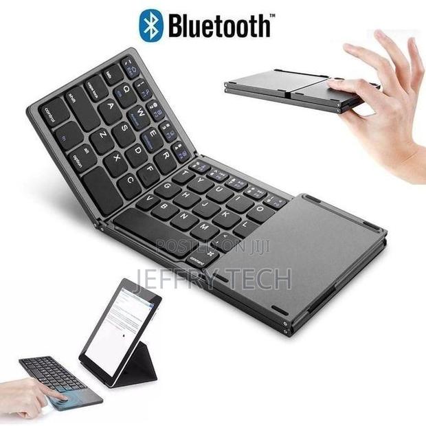 Mini Foldable Keyboard Touchpad Bluetooth-Compatible 3.0 Foldable Wire - thumbnail 3