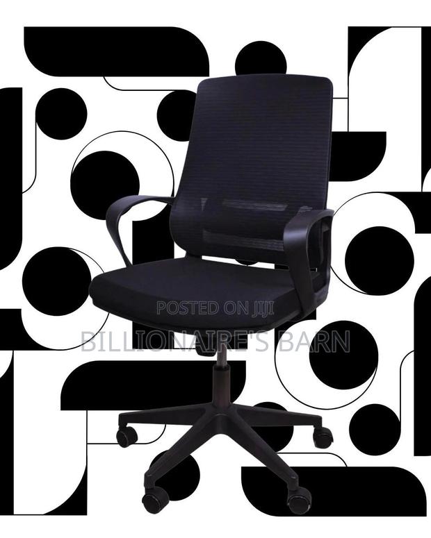 Black Ergonomic Mesh Office Chair (Breathable) — Restocked! - thumbnail 3