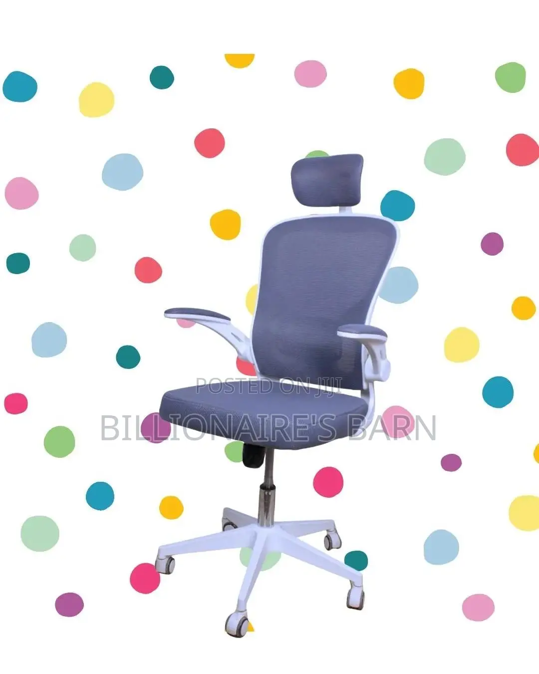 Comfy White Ergonomic Office Chair | Steel Frame